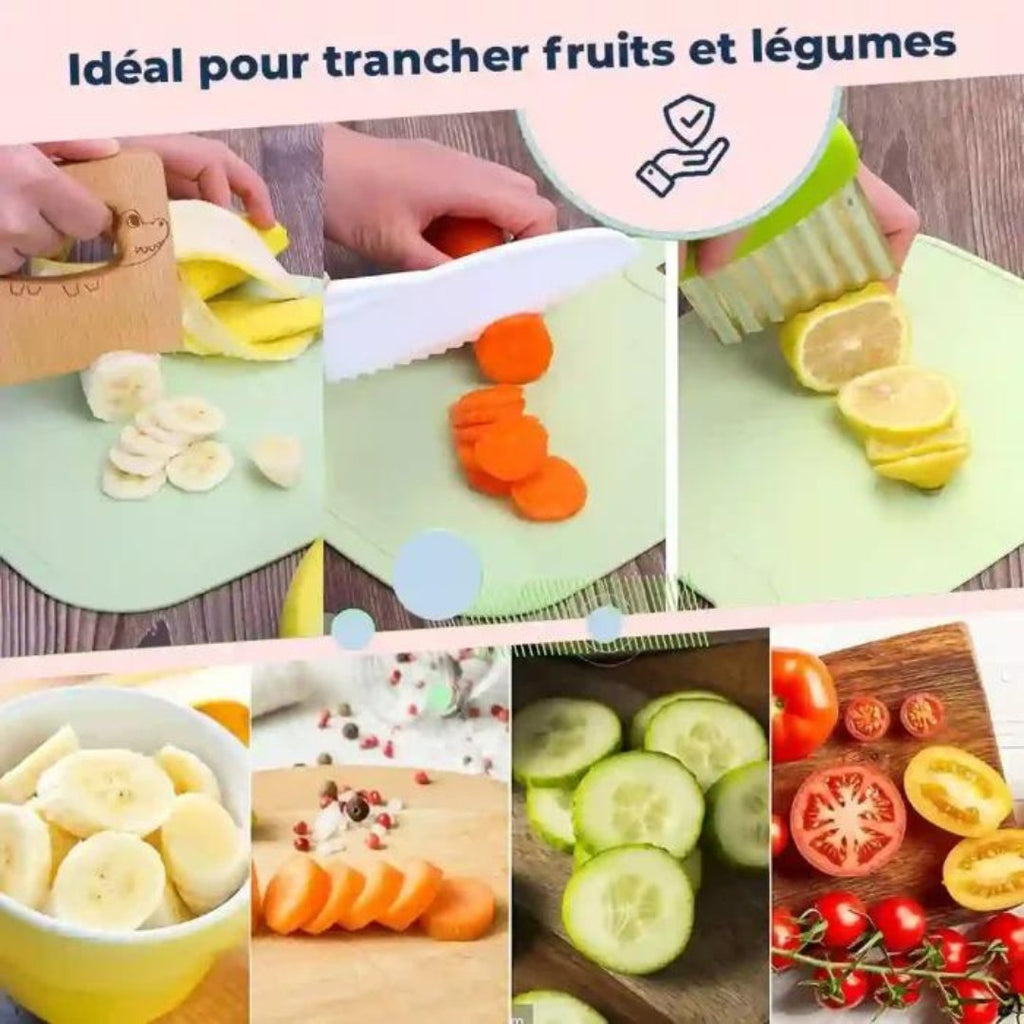 Couteau Enfant – Ensemble de Cuisine 13 pièces dès 2 ans - antino2