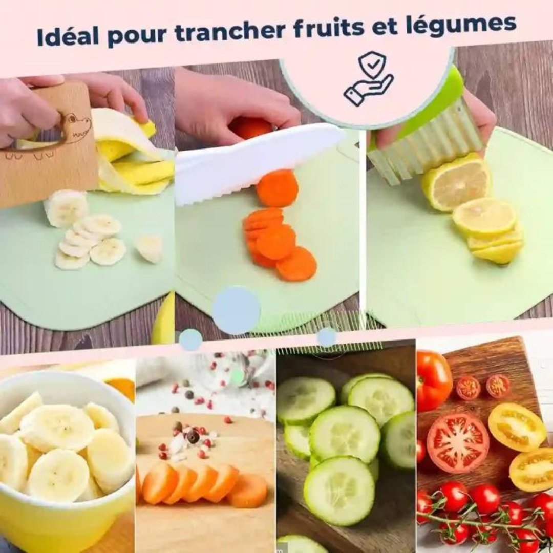 Couteau Enfant – Ensemble de Cuisine 13 pièces dès 2 ans - antino2