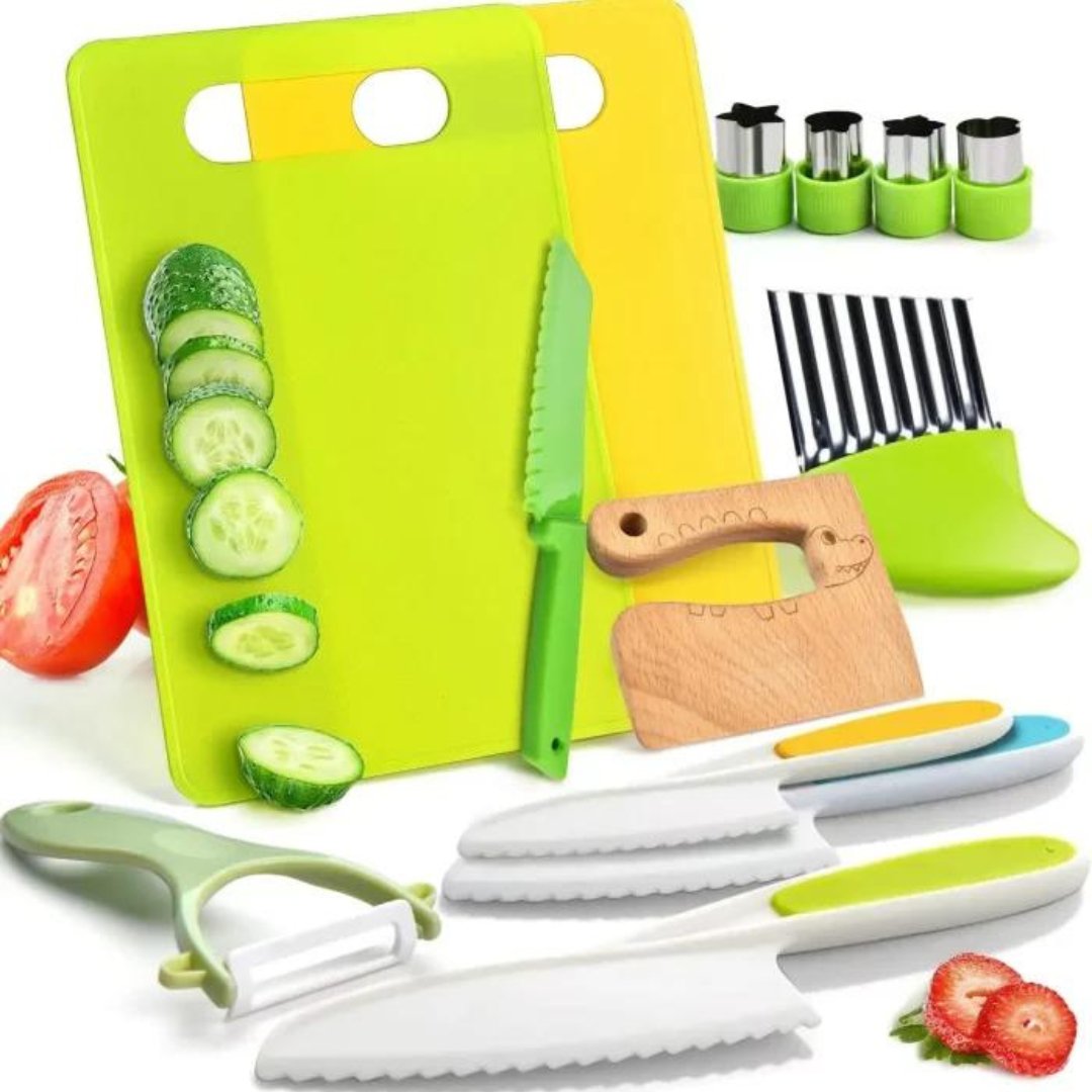 Couteau Enfant – Ensemble de Cuisine 13 pièces dès 2 ans - antino2